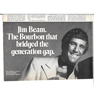 Vintage Print Ad Jim Beam Bourbon 1971 Bert Bacharach